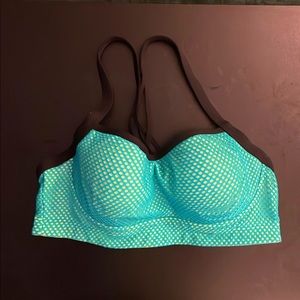 Victoria’s Secret Dream Angles Sports Bra Lime and Teal Mesh crossback